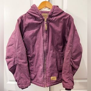 VINTAGE C.E. SCHMIDT WOMEN'S WORKWEAR JACKET 90s PLUM XL SHERPA
